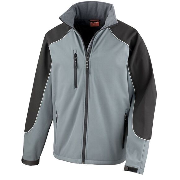 WORK-GUARD by Result Mens Ice FellSoft Shell Jacket / Gray/Black